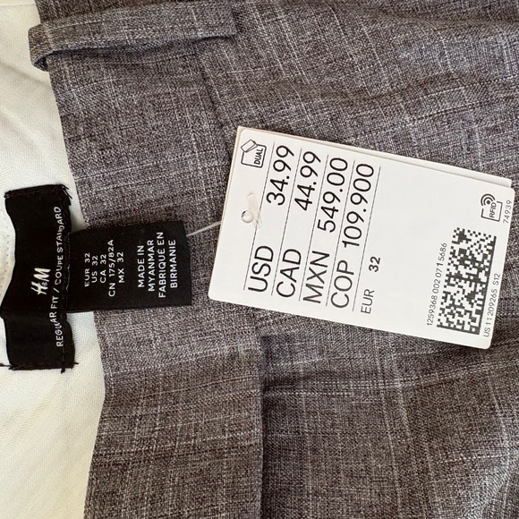 H&M dress pants-32 -regular fit- NWT - Picture 2 of 4